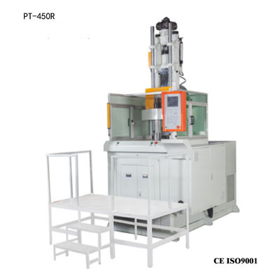 Machine de moulage par injection de plastique verticale rotative à haut rendement